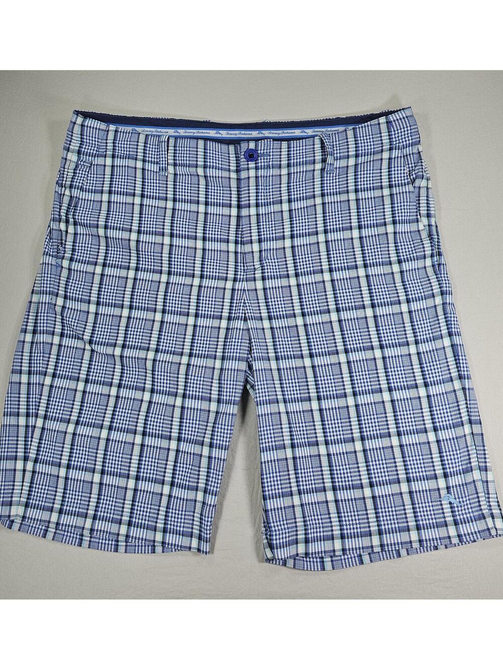 Tommy Bahama Blue Plaid Men's Shorts Size 36
